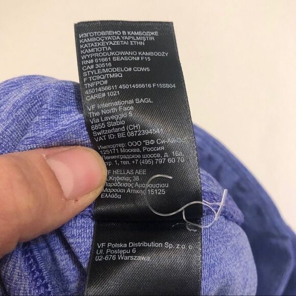 The north face DYNAMIX LEGGINGS cropped Capri yoga pants Lavender blue  XS - Picture 13 of 15